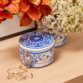 Portus Cale Gold&Blue Ceramic Jewel Box with Soap (150gr)